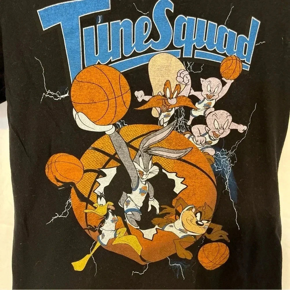 Space Jam Looney TuneTune Squad Retro Graphic short sleeve T-Shirt Black Size M - Picture 2 of 5